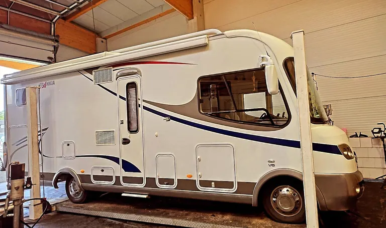 Integriertes Wohnmobil in unserer Werkstatt in Dinklage