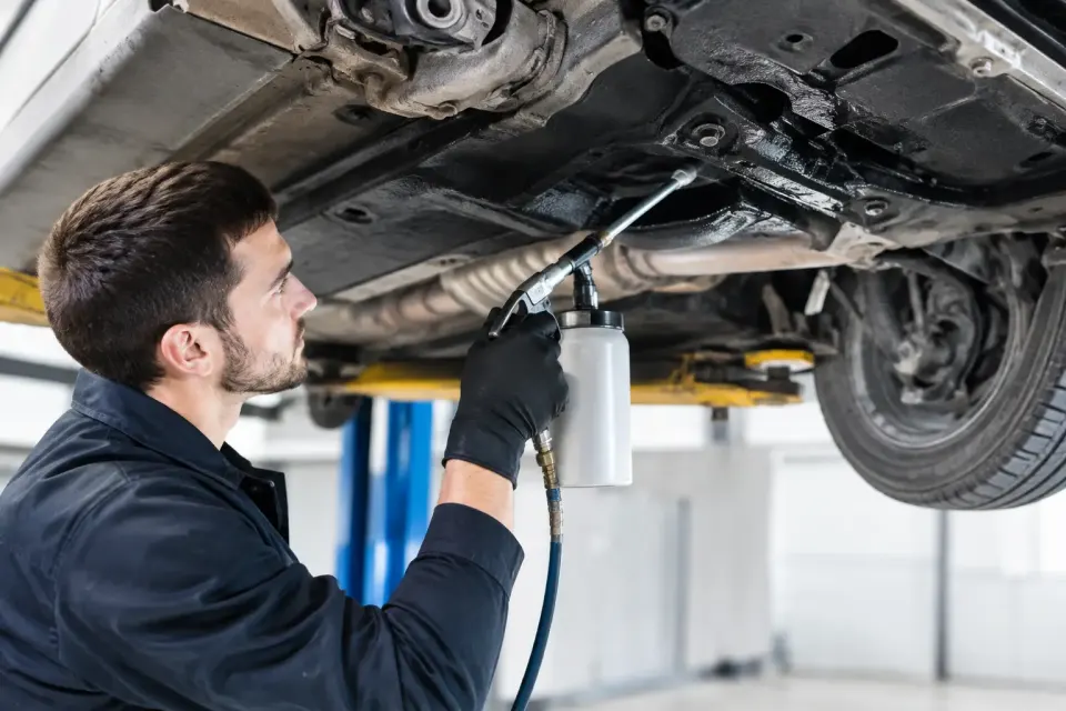 Hohlräume richtig konservieren beim Auto – Symbolbild (KI-generiert)