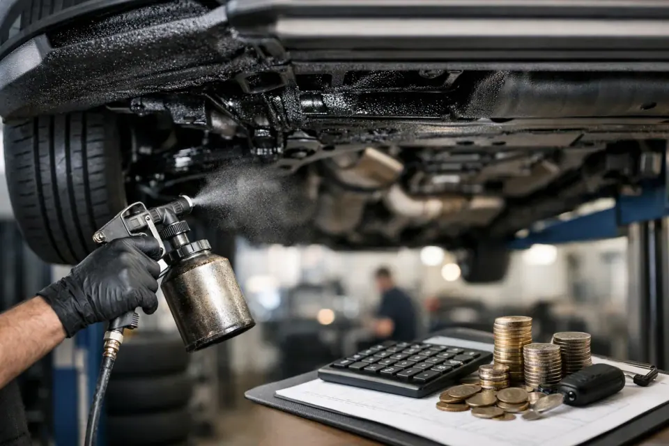 Unterbodenschutz Auto Kosten realistisch kalkulieren – Symbolbild (KI-generiert)