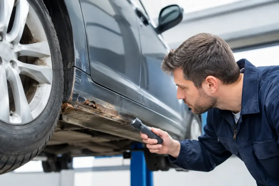 Welche Roststellen sind sicherheitsrelevant am Auto? – Symbolbild (KI-generiert)